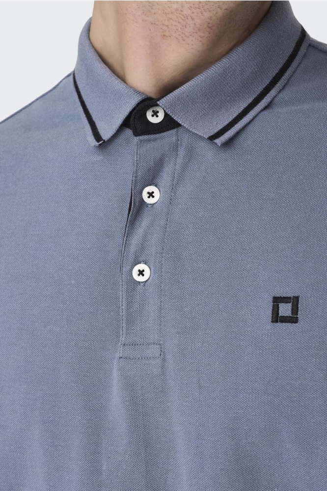 ONSFLETCHER LIFE SLIM SS POLO NOOS 22024827 FLINT STONE